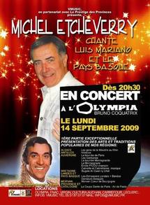  Michel Etcheverry à l'Olympia en septembre avec les chansons de Luis Mariano