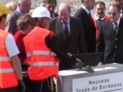La premiere pierre du grand stade de Bordeaux.wmv