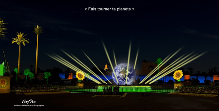 Un artiste toulousain fait tourner la Terre à la COP 22 de Marrakech