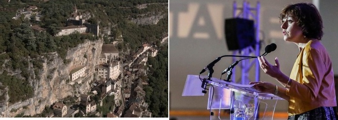 Capture d'écran Rocamadour,Carole Delga aux Assises (ph : Frédéric Scheiber)