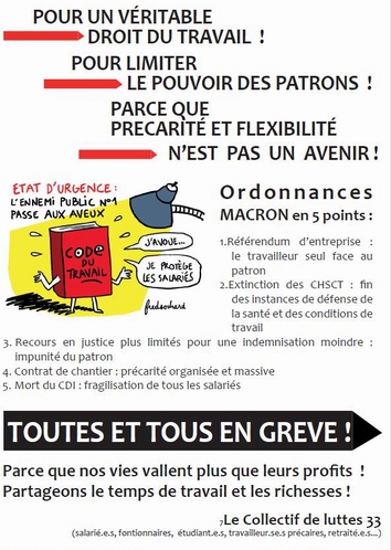 Contre les ordonnances:le collectif 33 à l'action