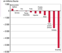 L'évolution de la valeur de la production agricole entre 2008 et 2009 selon l'INSEE au prix producteur