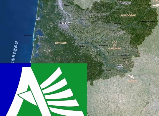 (D'après l'IGN et le site de l'Aquitaine) (D'après l'IGN et le site de l'Aquitaine)