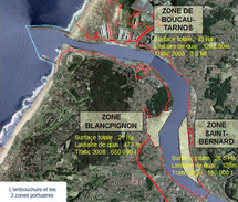 Importants travaux de renforcement  de la digue  nord du  port de Bayonne