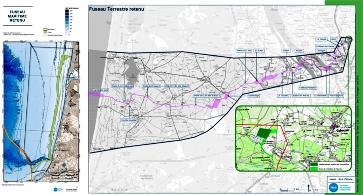 Electricité:le tracé du projet d'interconnexion Cubnezais-Espagne validé