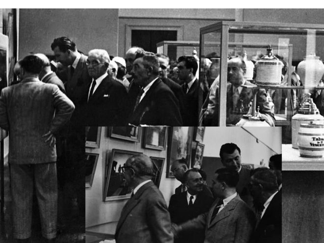 L’inauguration du 1er musée du tabac le 4 septembre 1950 (archives Seita Bergerac)