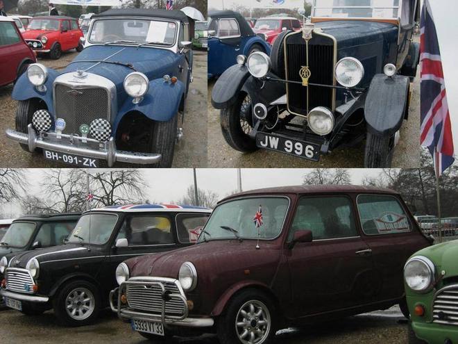 Vieilles anglaises, vieux tracteurs, et Vespa à la Bourse d'échange de Bergerac