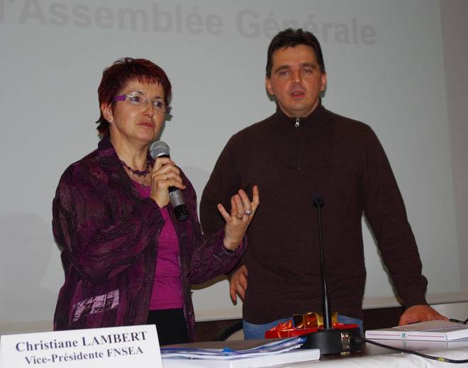 Christiane Lambert et Xavier de Saint-Léger (FDSEA 33)