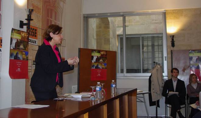 Sylvie Cazes au Club de la presse de Bordeaux (Ph Paysud)