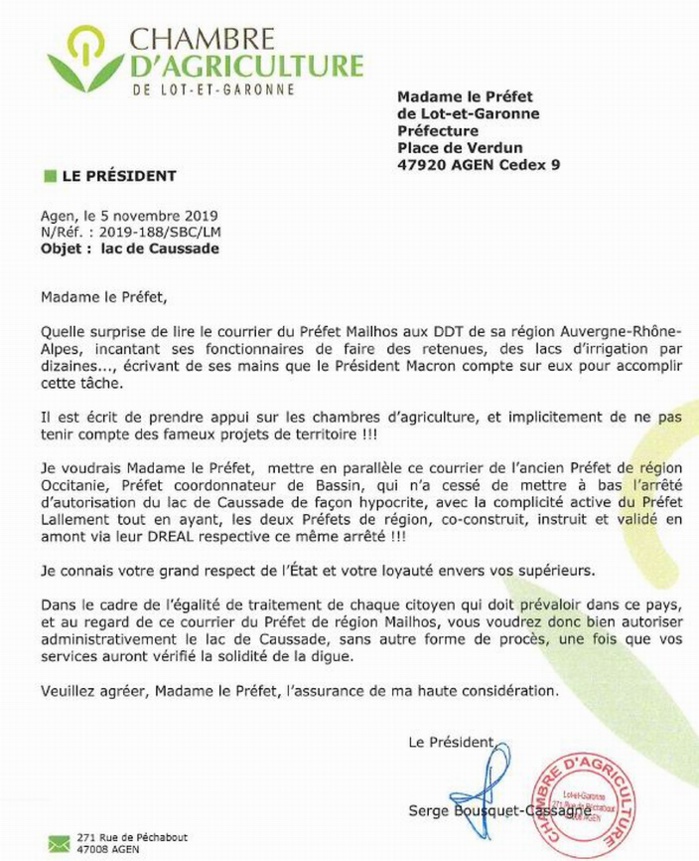 Politique de l'eau:le pavé dans la mare de la chambre d'agriculture de Lot-et-Garonne Politique de l'eau:le pavé dans la mare de la chambre d'agriculture de Lot-et-Garonne