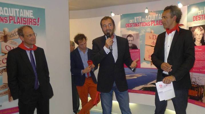 De gauche à droite, Bernard Montiel, Pascal Personne, Benjamin Darnaud, Jean-Philippe Viaud (Ph RM) De gauche à droite, Bernard Montiel, Pascal Personne, Benjamin Darnaud, Jean-Philippe Viaud (Ph RM)