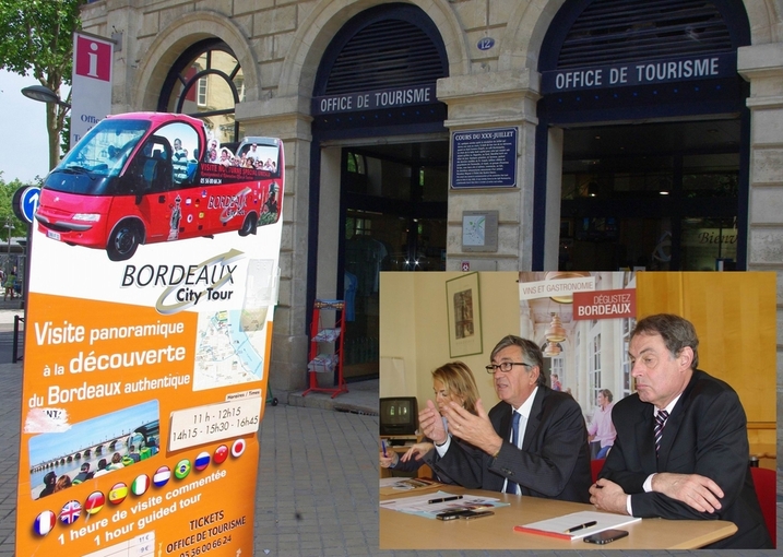 Office du Tourisme de Bordeaux. De G à D:Sophie Gaillard, Stephan Delaux, Jean-Daniel Terassin (Ph Paysud)