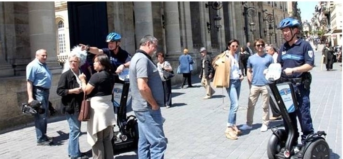 La police en gyropode à Bordeaux