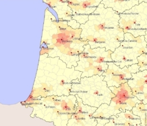 La carte des hôpitaux dans le SO (doc ARS)-Cliquer