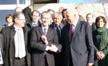 Guillaume Garot ministre de l'agroalimentaire visite Doux à Chateaulin