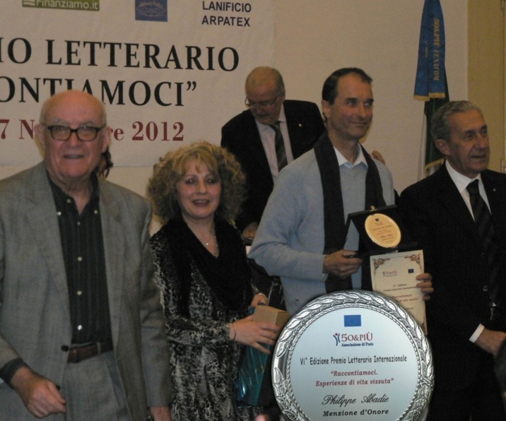 Philippe Abadie:prix d'honneur au concours littéraire de Prato (Toscane)