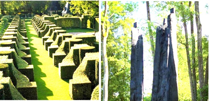 Les Jardins et une sculpture (ph montage)