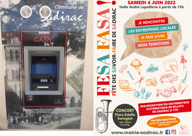 Gironde:Sadirac inaugure son distributeur de billets
