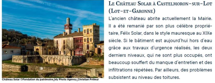 La sélection 2022 de la Fondation du Patrimoine