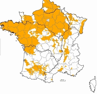 Les zones vulnérables en 2013 (Ministère)