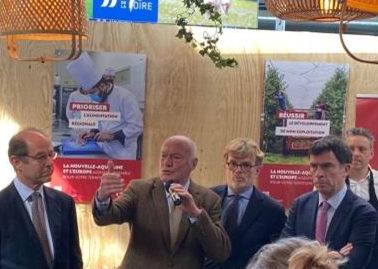 Alain Rousset, aux côtés du ministre Marc Fesneau au Salon international de l’Agriculture, à Paris. © A.G./Région Nouvelle-Aquitaine