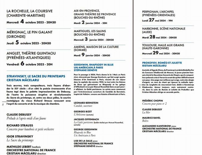 Le grand tour de l'Orchestre National de France
