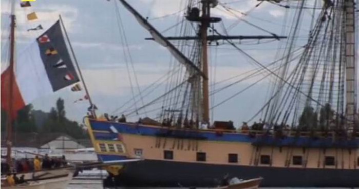 L'arrivée de l'Hermione à Bordeaux l'an passé