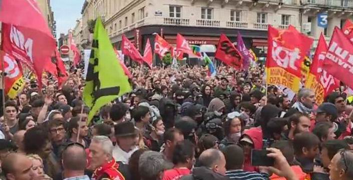 La manifestation de Bordeaux (ph capture écran video France3 Aquitaine)