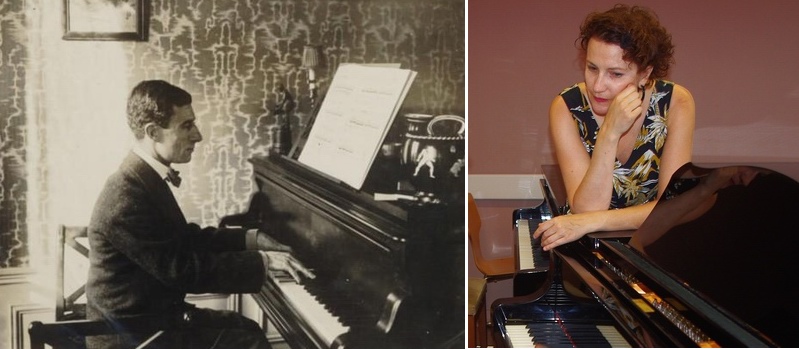 Ravel au piano (ph BNF-Wikipedia) --France Desneulin (ph Paysud)