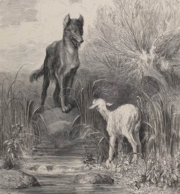 Illustration de la fable de La Fontaine par Gustave Doré en 1867 (source Gallica BNF)