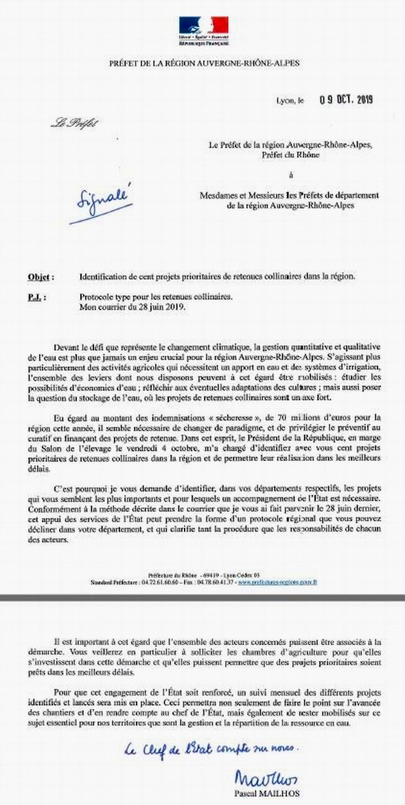 Politique de l'eau:le pavé dans la mare de la chambre d'agriculture de Lot-et-Garonne