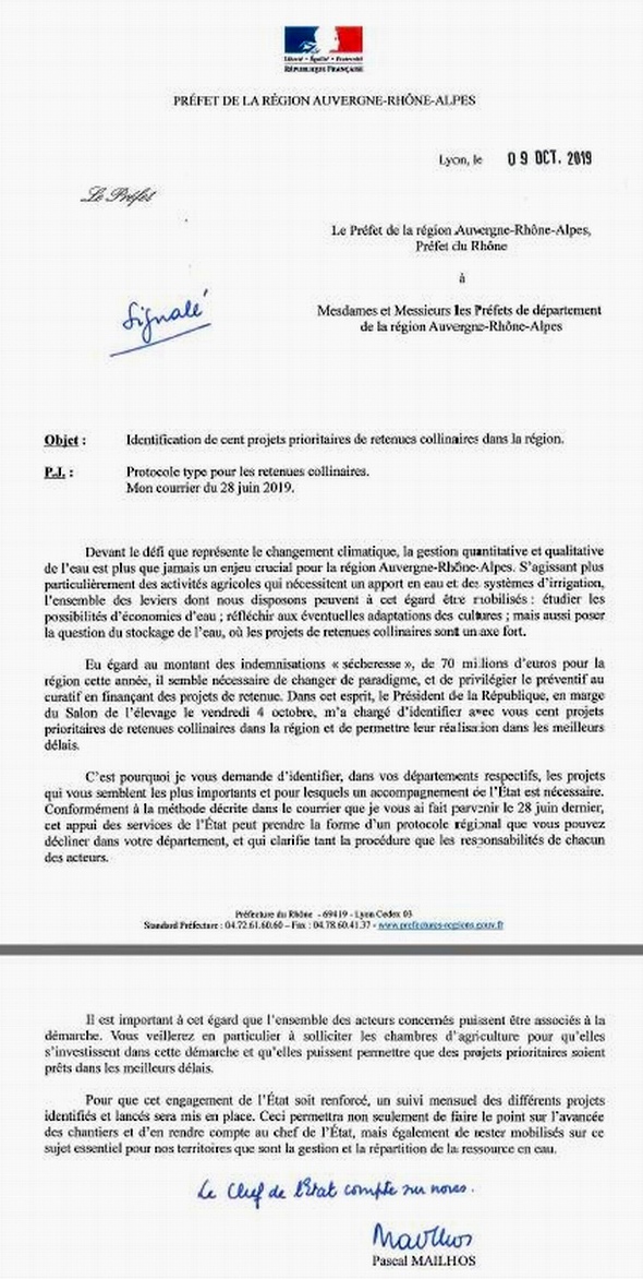 Politique de l'eau:le pavé dans la mare de la chambre d'agriculture de Lot-et-Garonne