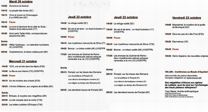 Le Festival du film d'archéologie de Bordeaux