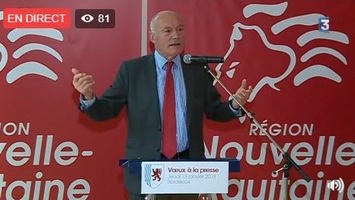 Alain  Rousset lors des voeux à la presse (DR)