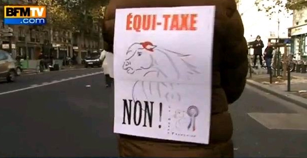 Manif à Paris (copi d'écran BFM)