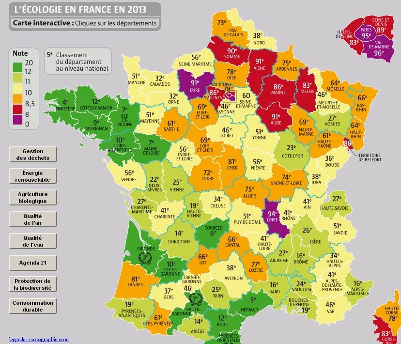 La Haute-Garonne, la Gironde, la Bretagne championnes de l'écologie