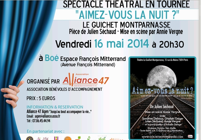 Alliance 47 invite au théâtre avec " Aimez-vous la nuit?"