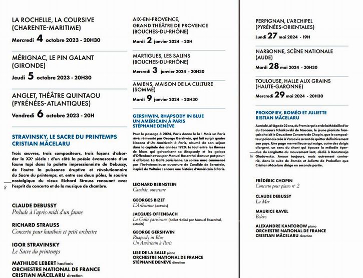 Le grand tour de l'Orchestre National de France