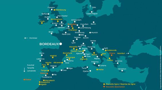 L'aéroport de Bordeaux renforce ses liaisons internationales