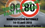 Contre le 80km/h: journées nationales d'action les 14 et 15 avril