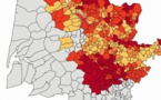 La carte du gel en Gironde