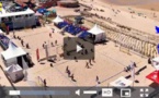 Le Beach Handball de Lacanau  vu de haut