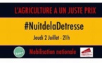 Les agriculteurs font leur "nuit de la détresse"