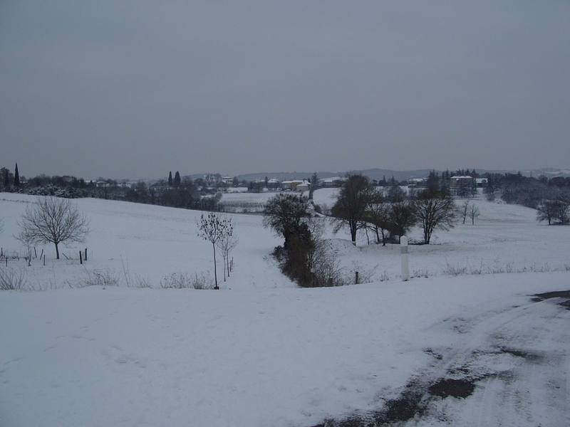 Coteaux sous la neige près de Cahors (ph JCM)